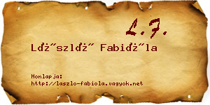 László Fabióla névjegykártya